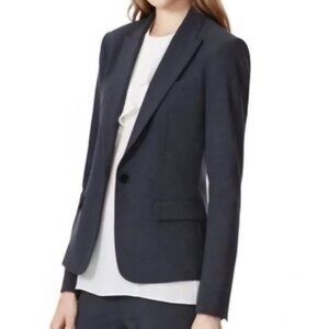 Theory Gabe B Tailor Dark Navy Wool Blazer 1-Button Women's Size 6